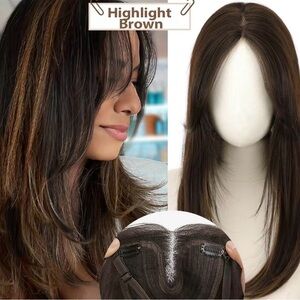 Only Cute brand 18” hair topper highlighted brown New